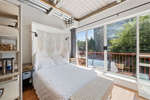 1 bedroom, desk, iron/ironing board, travel cot