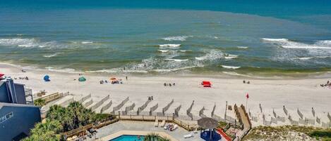 بالقرب من الشاطئ، كراسي للتشمس