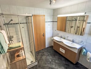 Hair dryer, towels