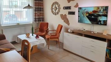 TV, DVD player, stereo