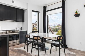 Fridge, microwave, oven, stovetop - Oasis on the River with Garage, Walk to Downtown (Nashville)