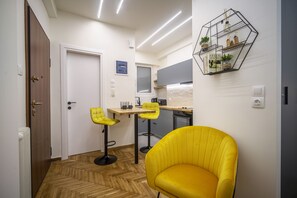 In-room dining - Compact Comfort: A Capsule Studio (Athens)
