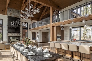 Dining - Book Now for Summer! Newly Built Ski-in, Ski-out Mountain Home with Hot Tub! (Big Sky)