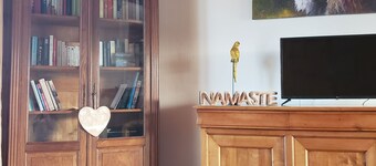 Family house with garden not overlooked 2 km from the beach