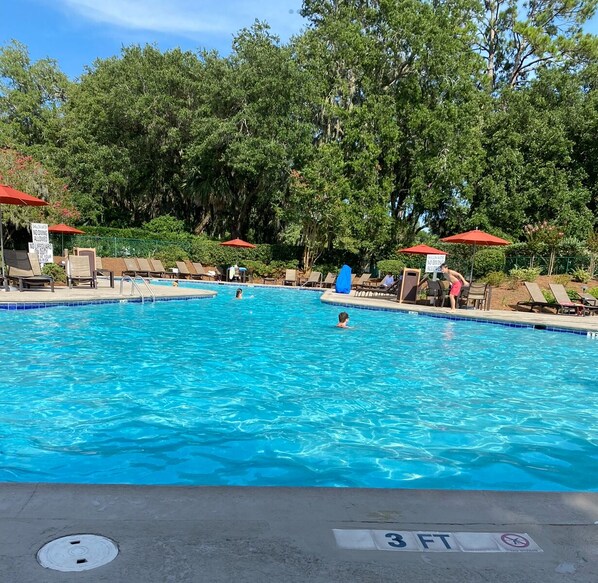 A heated pool