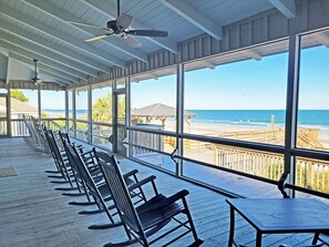 Property grounds - Oceanfront Beach House and Deck, Gazebo, Screened Porch with Rockers, Grill (Pawleys Island)