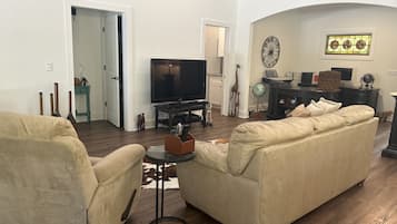 Smart TV, DVD player, books