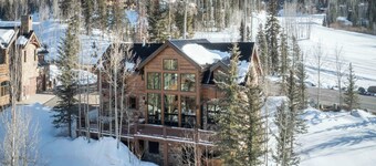 Log Cabin Home by InvitedHome | Vast Patio, Skiing, Fireplace, Hot Tub