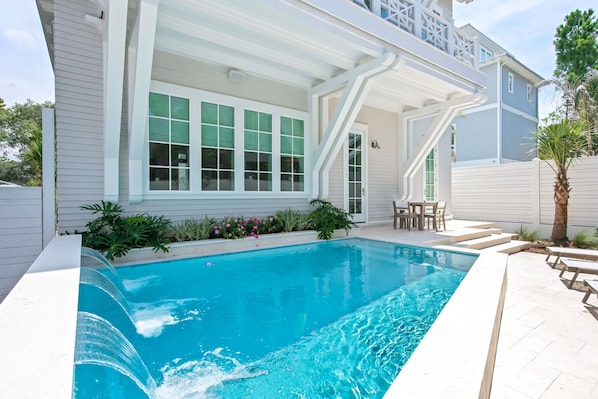A heated pool