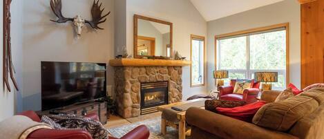 TV connectée, cheminée