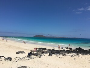 Sun-loungers, beach towels