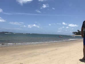 En la playa