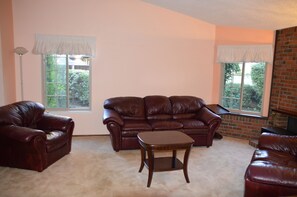 Télévision, cheminée, jeux vidéo, lecteur de DVD