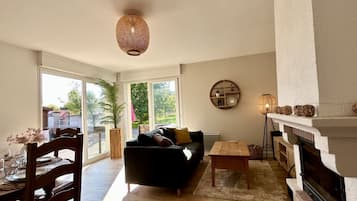 Télévision, cheminée