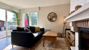 Télévision, cheminée