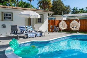 A heated pool