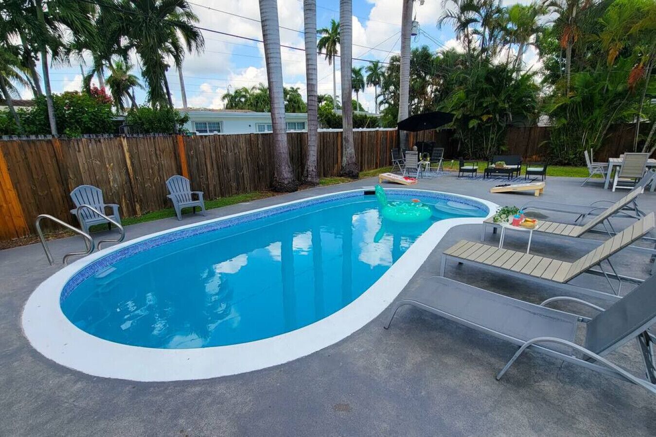 Una piscina riscaldata