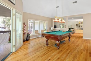 Games room - Stay for a Month! ~Heated Pool/WalkToBeach/1MileToSaltyDog/LagoonSetting/Epic (Hilton Head Island)