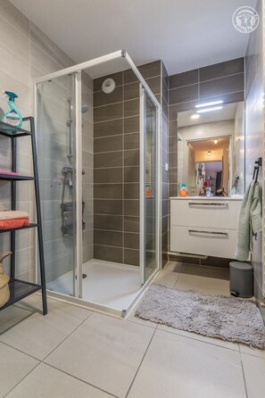 Shower, hair dryer