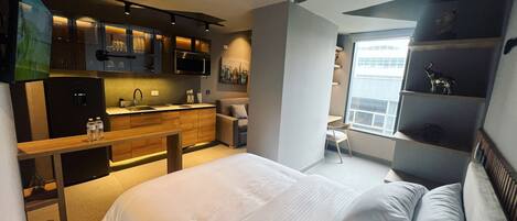 1 sovrum, skrivbord, strykjärn/strykbräda och wi-fi