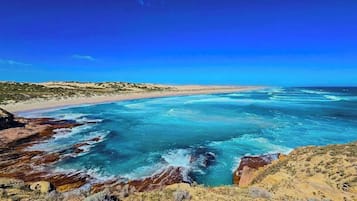 Private beach, white sand