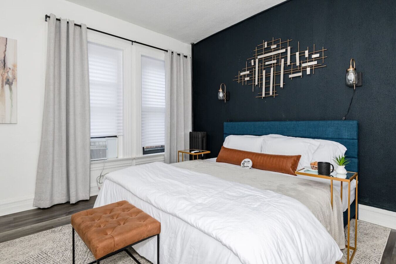 King-Size Bed with Fresh Linens