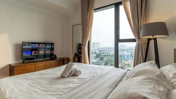 Apartament Deluxe, 3 dormitoris, balcó, vistes a la ciutat | Vista des de l'habitació
