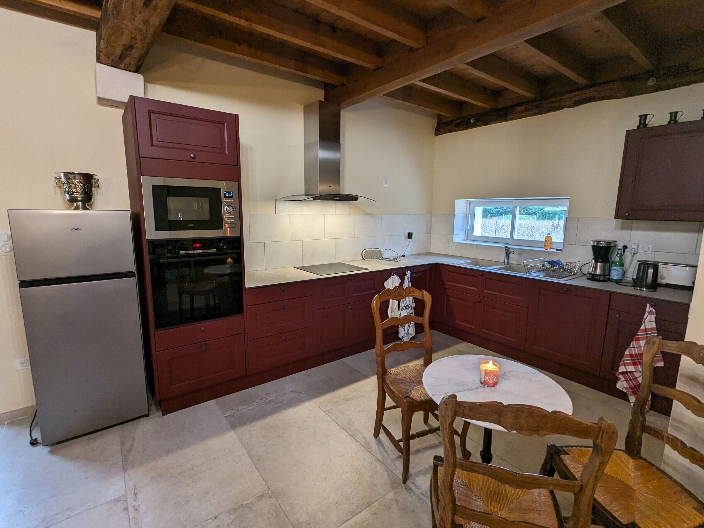 Fridge, microwave, dishwasher
