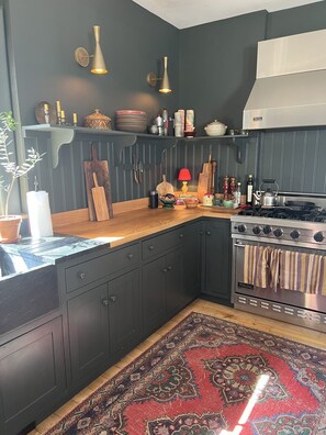 Fridge, oven, stovetop, dishwasher