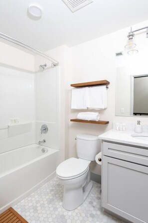 Hair dryer, towels