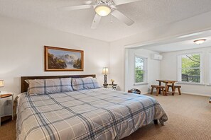 2 bedrooms, desk, iron/ironing board, travel crib