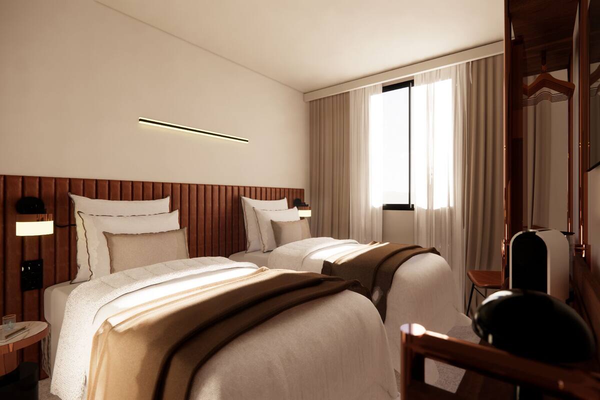 1 bedroom, premium bedding, Select Comfort beds, desk