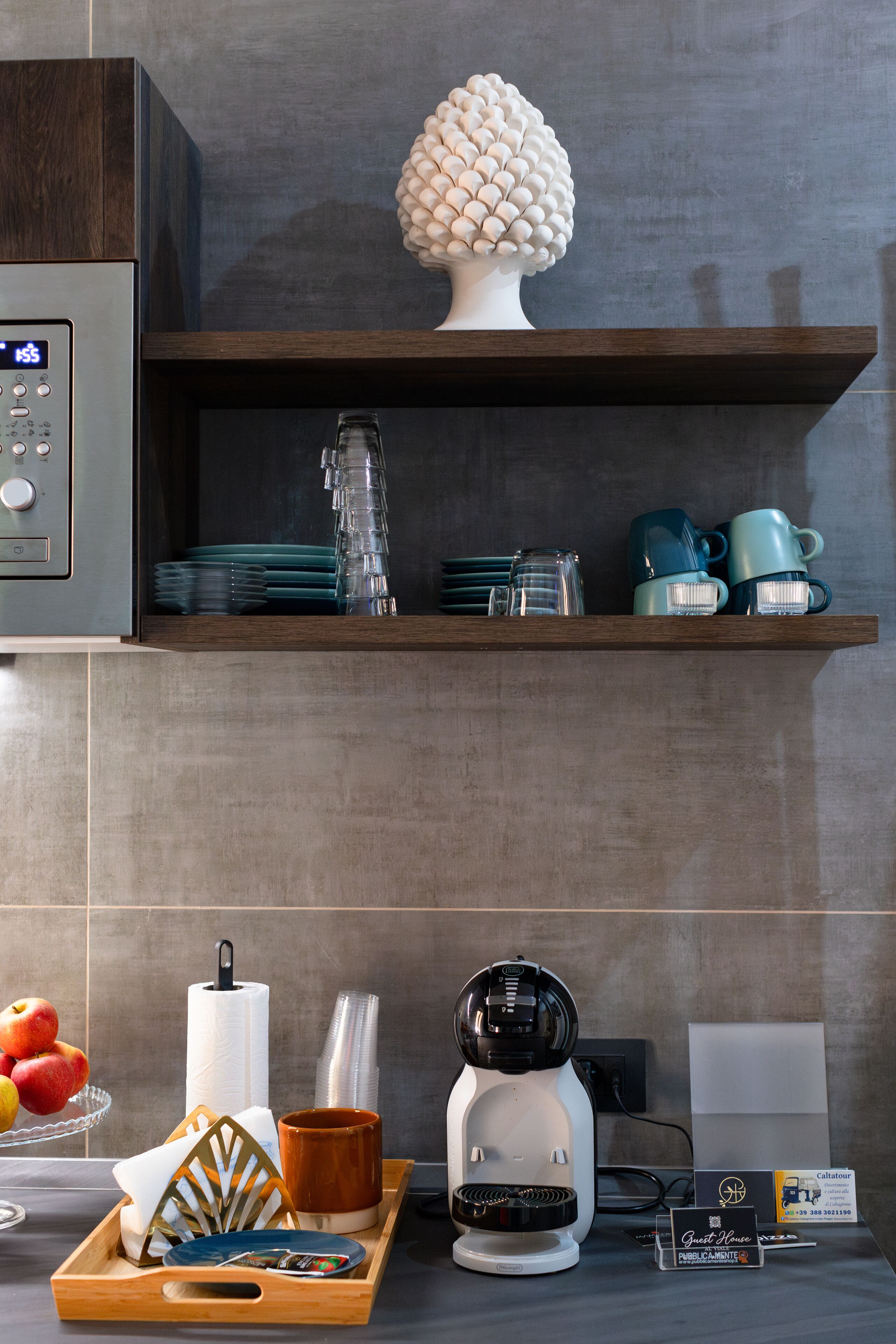 Mini-fridge, microwave, stovetop, cookware/dishes/utensils