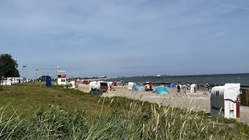 Beach nearby, sun-loungers