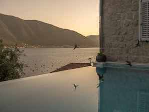 Outdoor pool, a heated pool