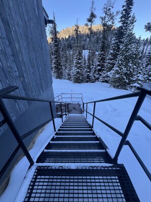 Staircase to the Suite - Newly constructed True Ski-in/Ski-out designed by pet owners for pet owners. (Big Sky)