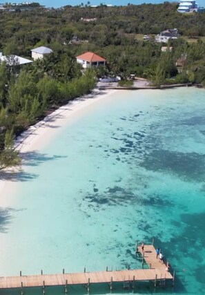 På stranden og strandhåndklær