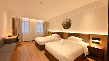 Standard Double or Twin Room | Premium bedding, down duvets, free minibar items, blackout curtains
