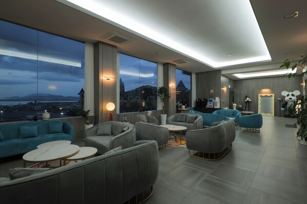 Sittområde i lobbyn