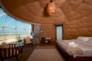 Deluxe Double Room, 1 King Bed, Beach View, Garden Area | Laptop workspace, blackout curtains, free WiFi, bed sheets - Siniya Island Resorts (Umm al Quwain)