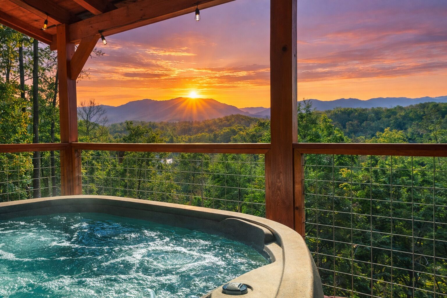 Outdoor spa tub