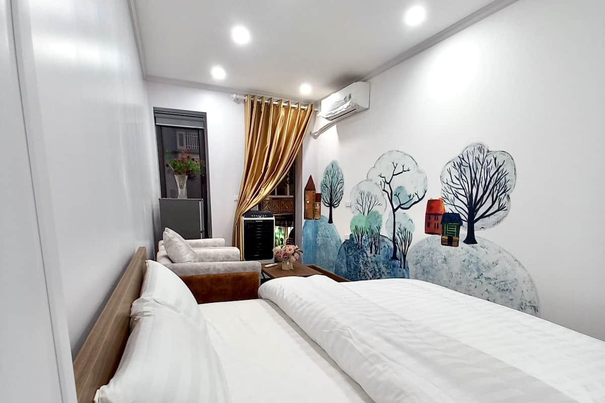 Quarto urbano | 1 quarto, roupas de cama antialérgicas, edredons de pluma