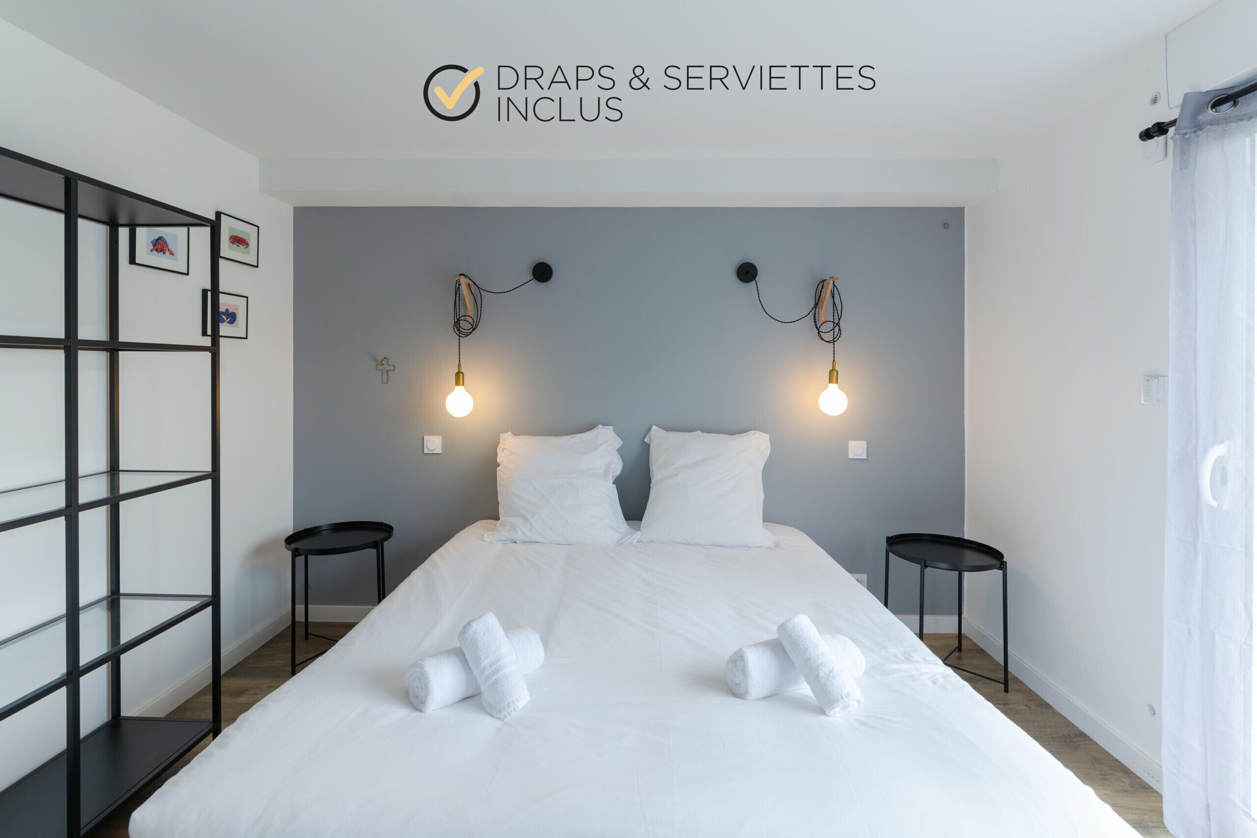 4 chambres, fer et planche à repasser, Wi-Fi gratuit, draps fournis
