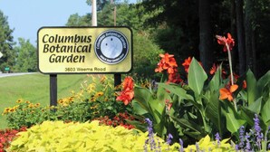 Schild für den Columbus Botanischen Garten, Weems Road 3603.
