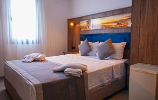 Habitación económica | Minibar, caja fuerte, escritorio y espacio para trabajar con un portátil
