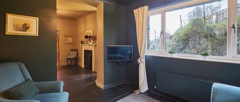 Télévision, cheminée