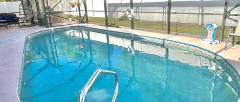 Outdoor pool, a heated pool