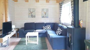 Chalet Eksklusif | Area keluarga | Televisi layar datar 32-inci dengan saluran TV satelit