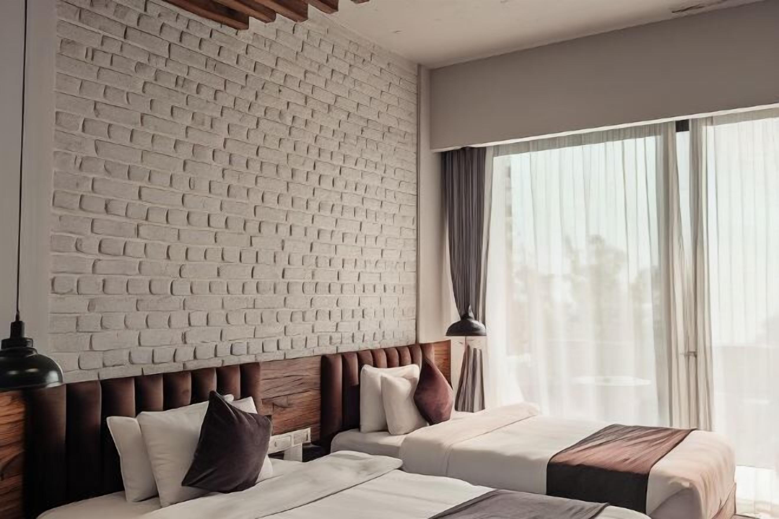 Desk, free WiFi, bed sheets