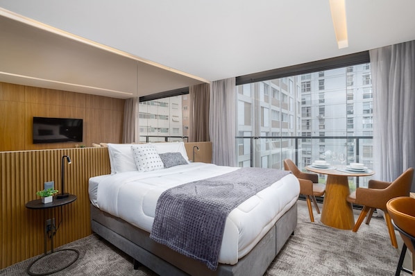Apartamento | 1 quarto, escrivaninha